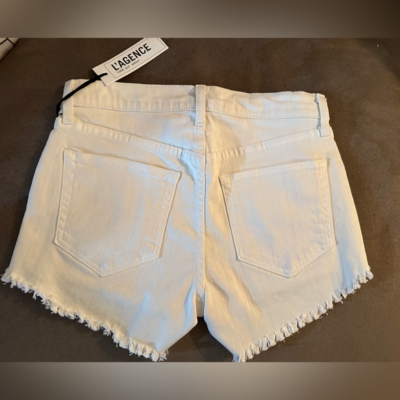 NWT L’AGENCE denim white shorts - Picture 2 of 5